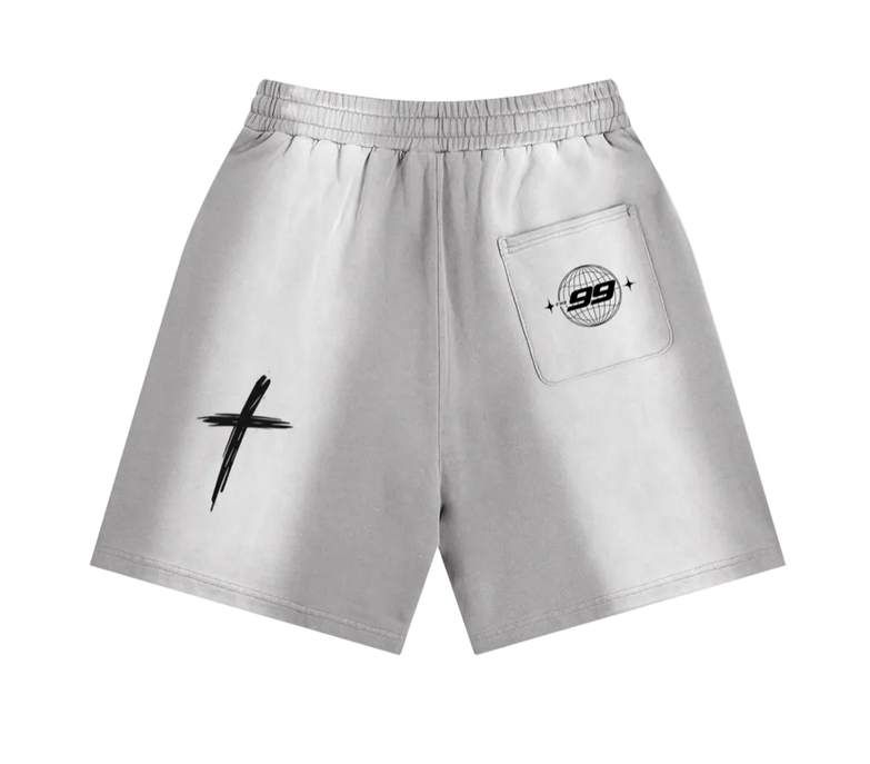 Sun Fade Distressed Shorts