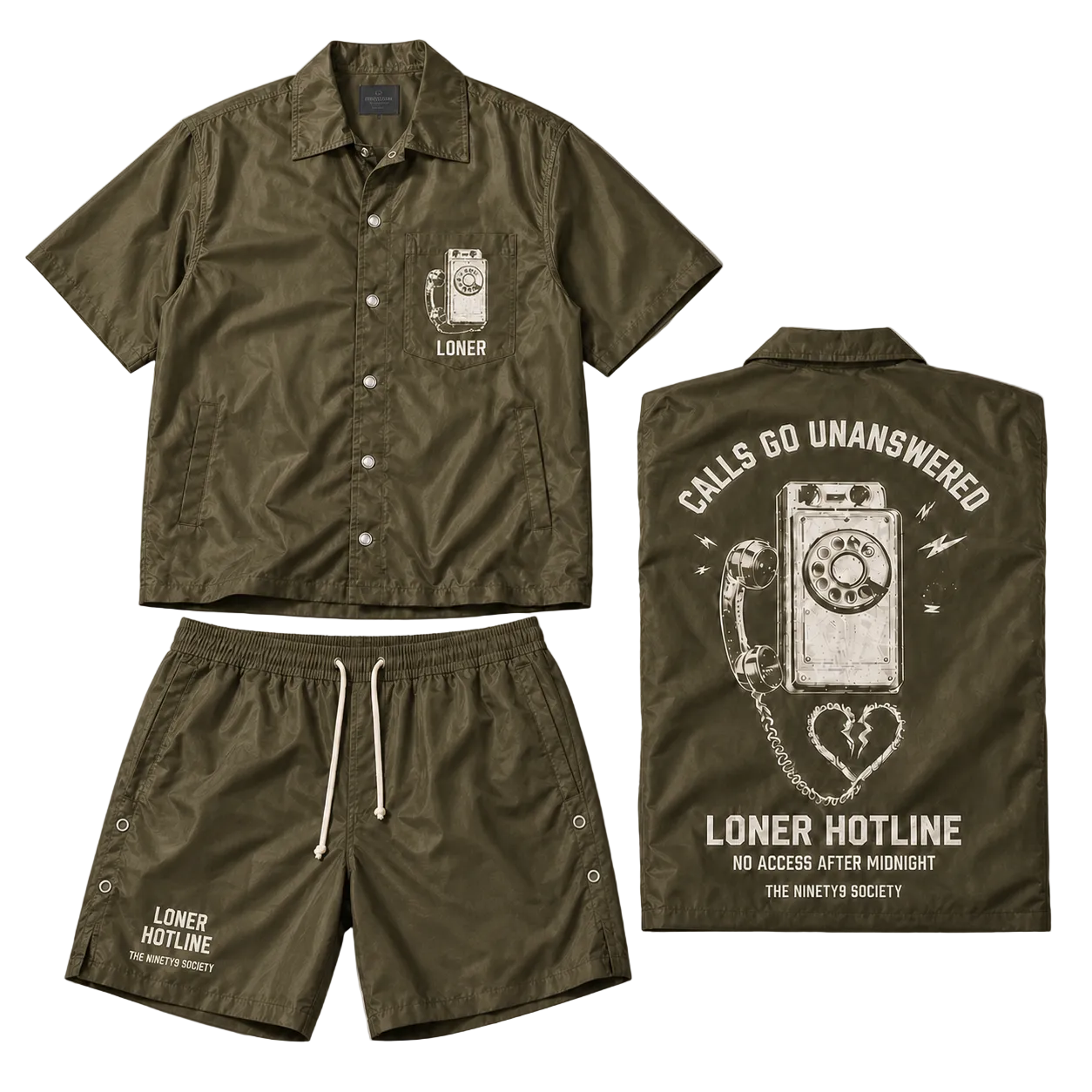 Loner Hotline Short and Shirt Set!