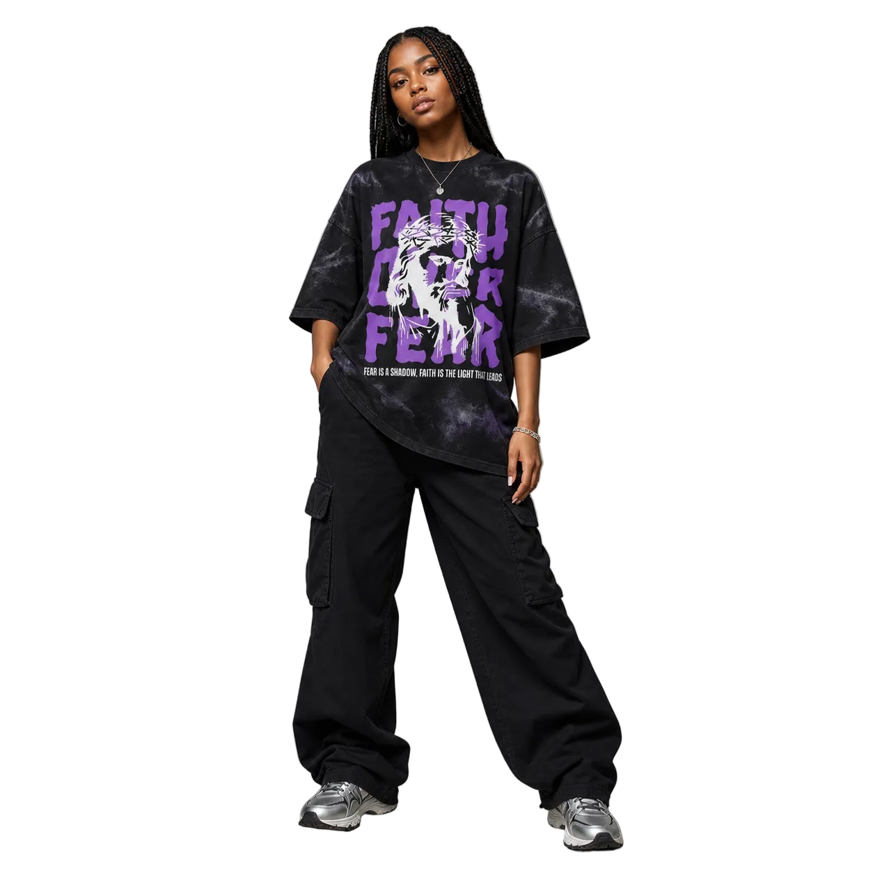 Faith Over Fear Oversized Tee