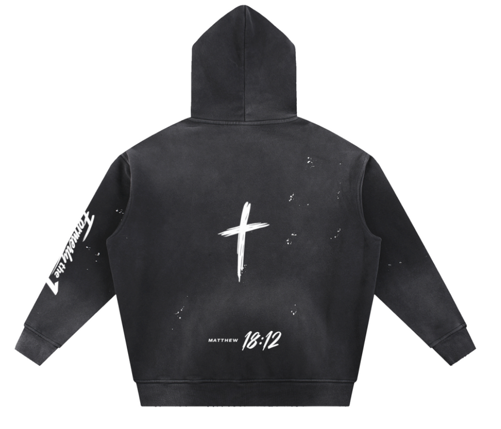 Vintage Washed Frayed Fleece Hoodie V2