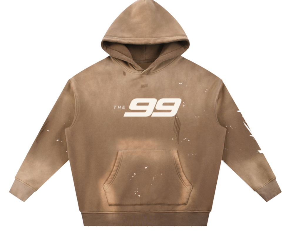 Vintage Washed Frayed Fleece Hoodie V2