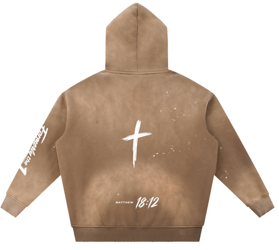 Vintage Washed Frayed Fleece Hoodie V2