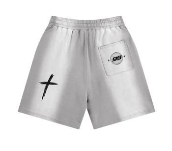 Sun Fade Distressed Shorts
